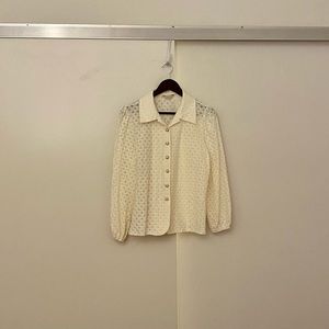 Korean Style Ivory shirt with delicate buttons